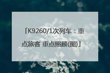 K9260/1次列车：重点旅客 重点照顾(图)