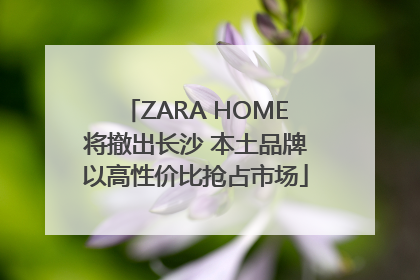 ZARA HOME将撤出长沙 本土品牌以高性价比抢占市场